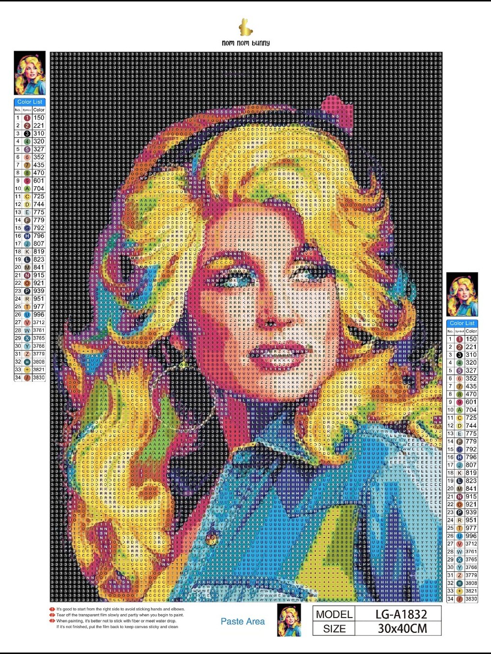 Dolly Parton DIY 5D Full Round Drill Diamond Painting
